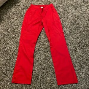 Red scrub pants